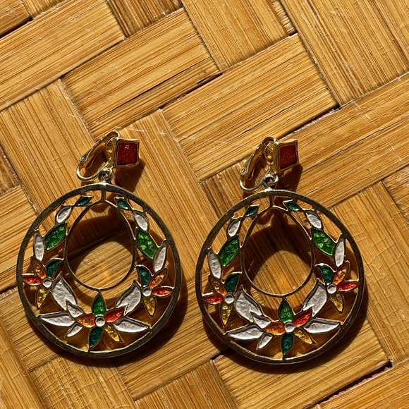 Vintage Park Lane clip earrings, 1960s MCM - Picture 3 of 10